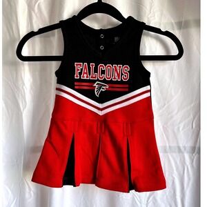 NFL Apparel Atlanta Falcons Baby Girls Cheerleader Dress Black Red 18 Months